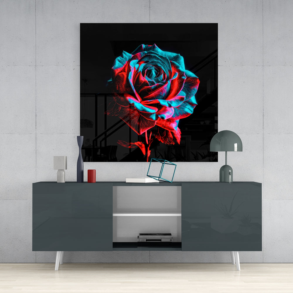 Rose Glass Wall Art.