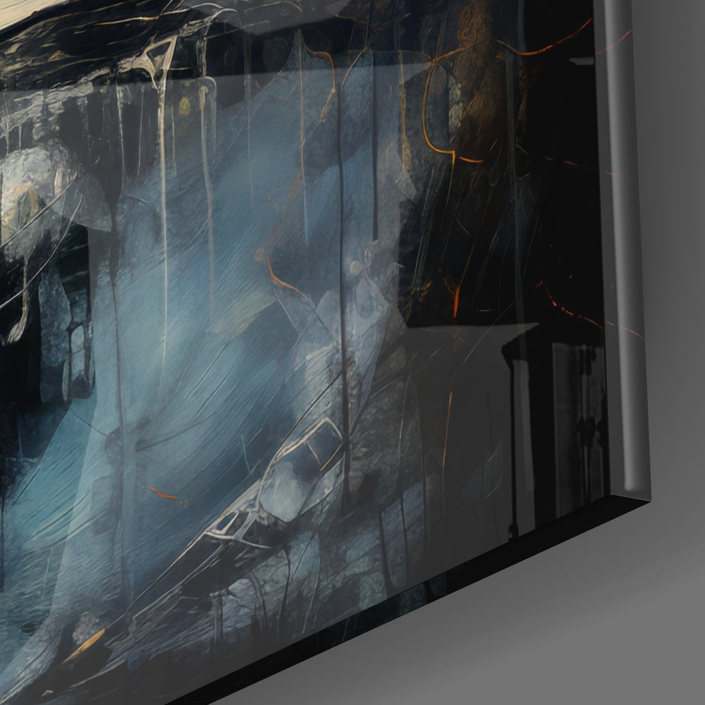 Night And Moonlight Glass Wall Art.