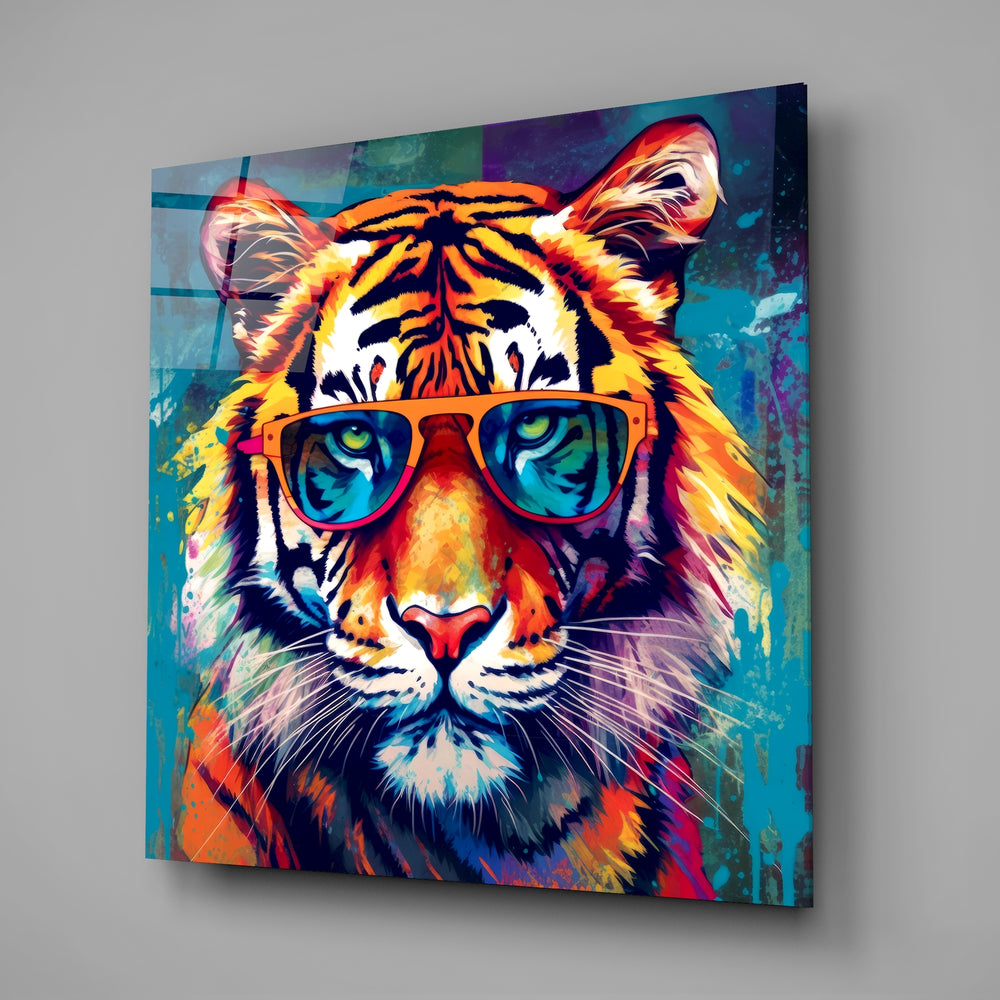 Cool Tiger Glass Wall Art.