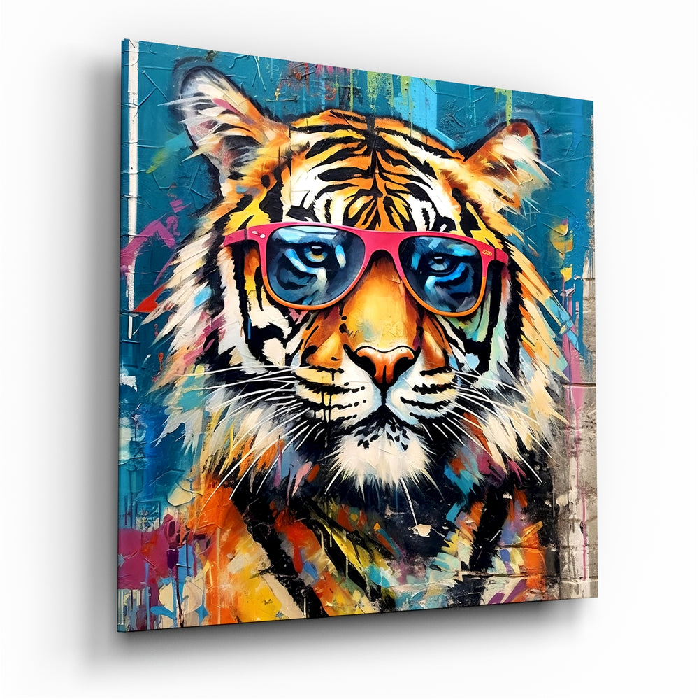 Cool Tiger Glass Wall Art.