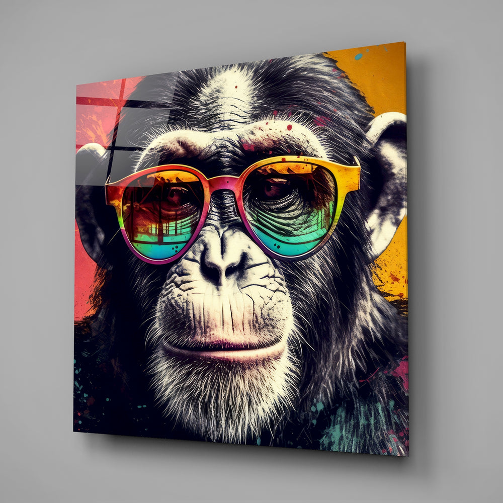 Cool Monkey Glass Wall Art.