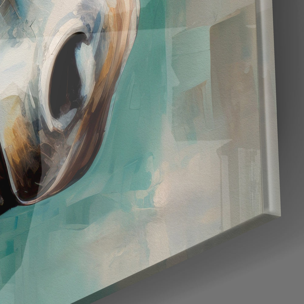 Flower And Horse Glass Wall Art.