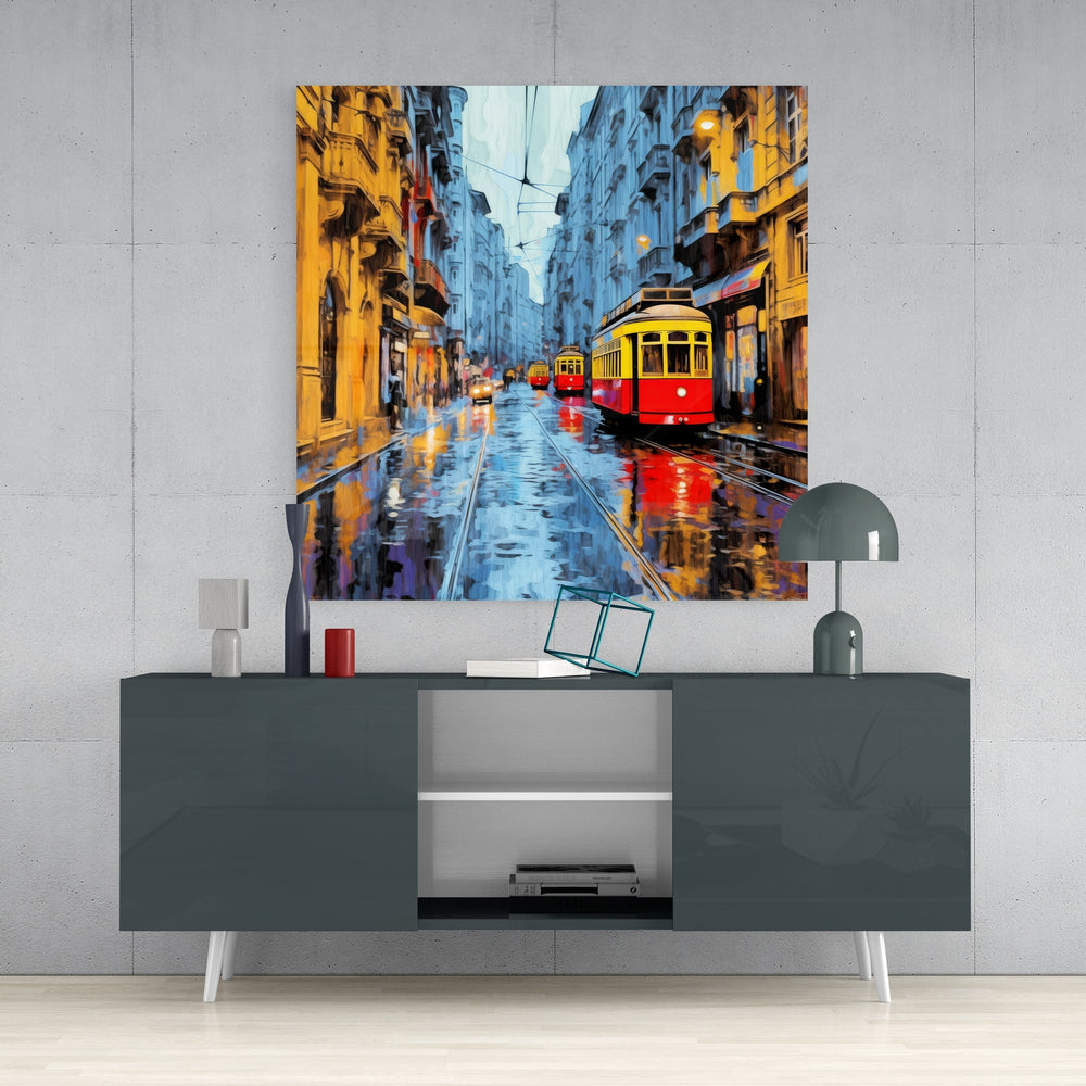 Istiklal Street Glass Wall Art.