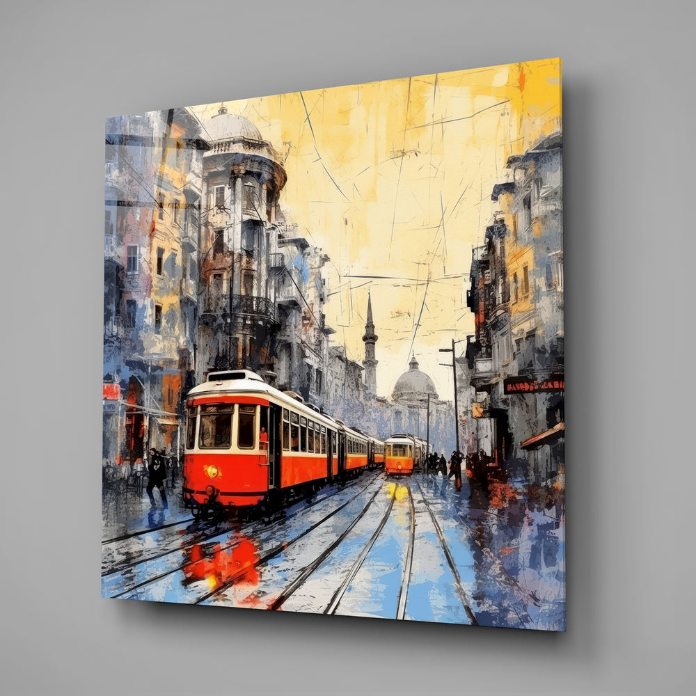Istiklal Street Glass Wall Art.