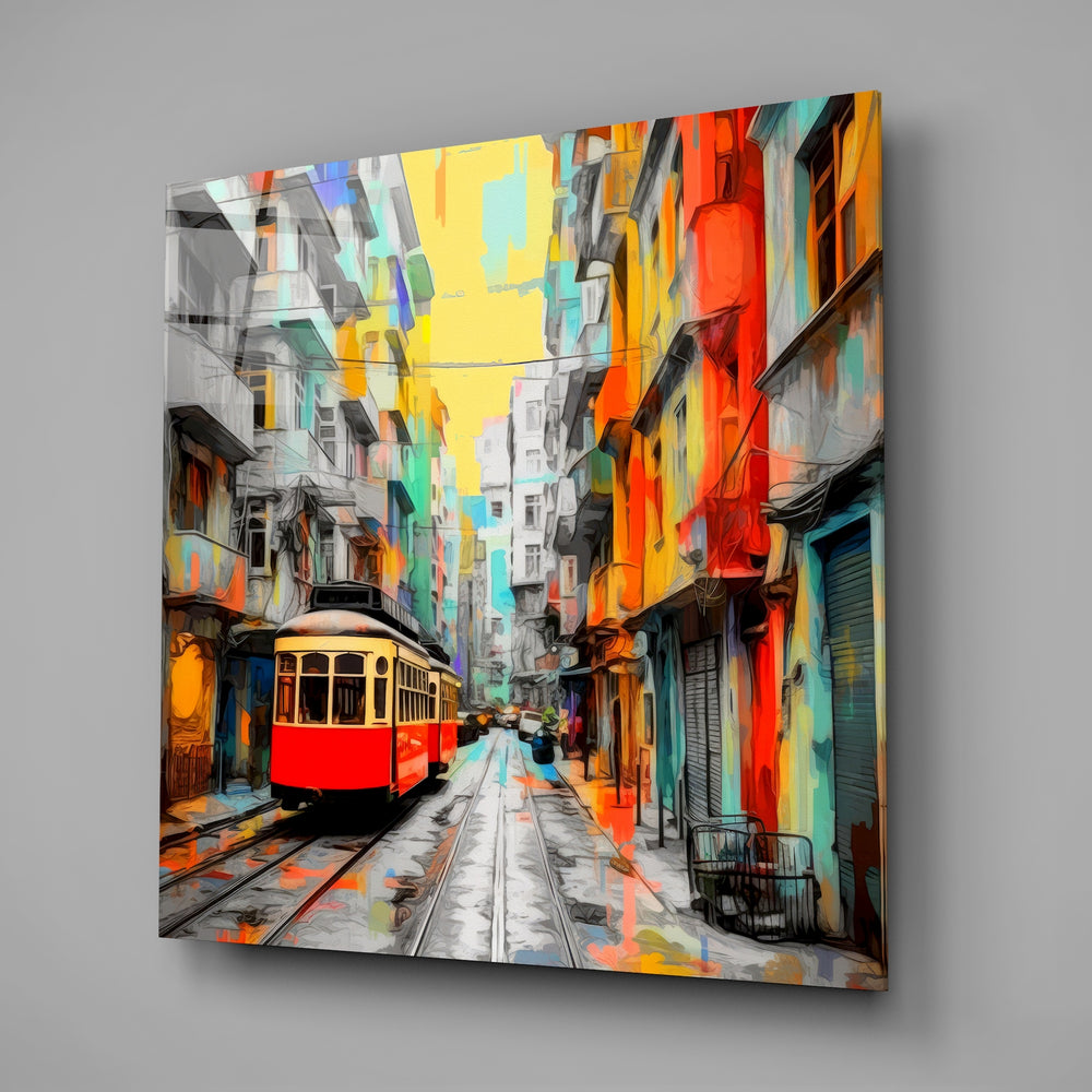 Tram Glass Wall Art.