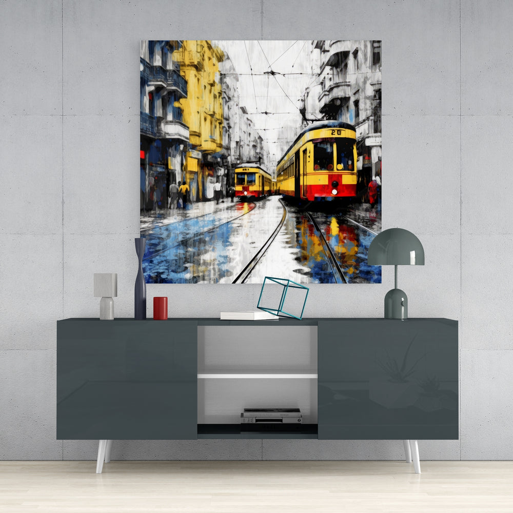 Istiklal Street Glass Wall Art.