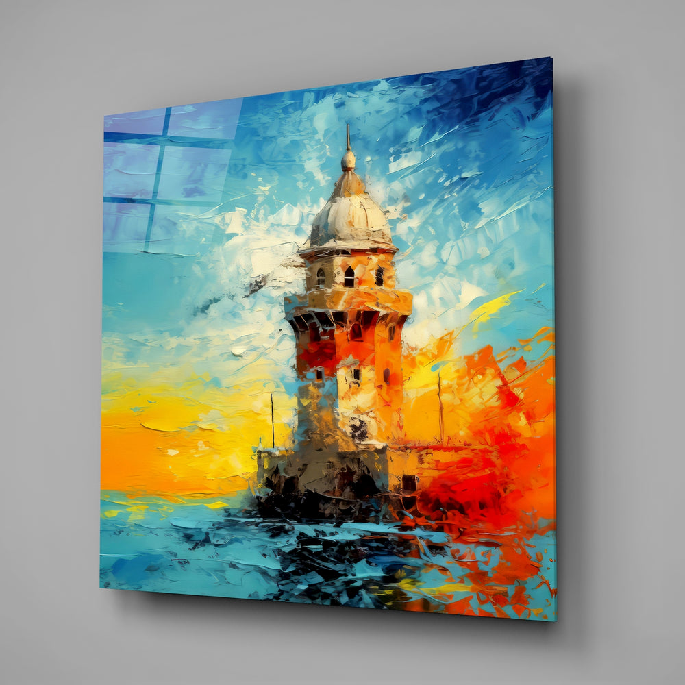 Maiden's Tower Glass Wall Art.