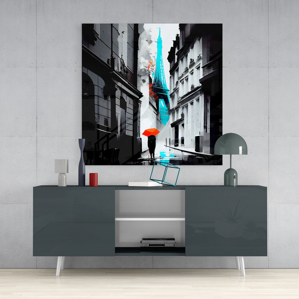 Eiffel Glass Wall Art.