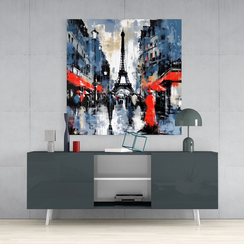 Eiffel Glass Wall Art.