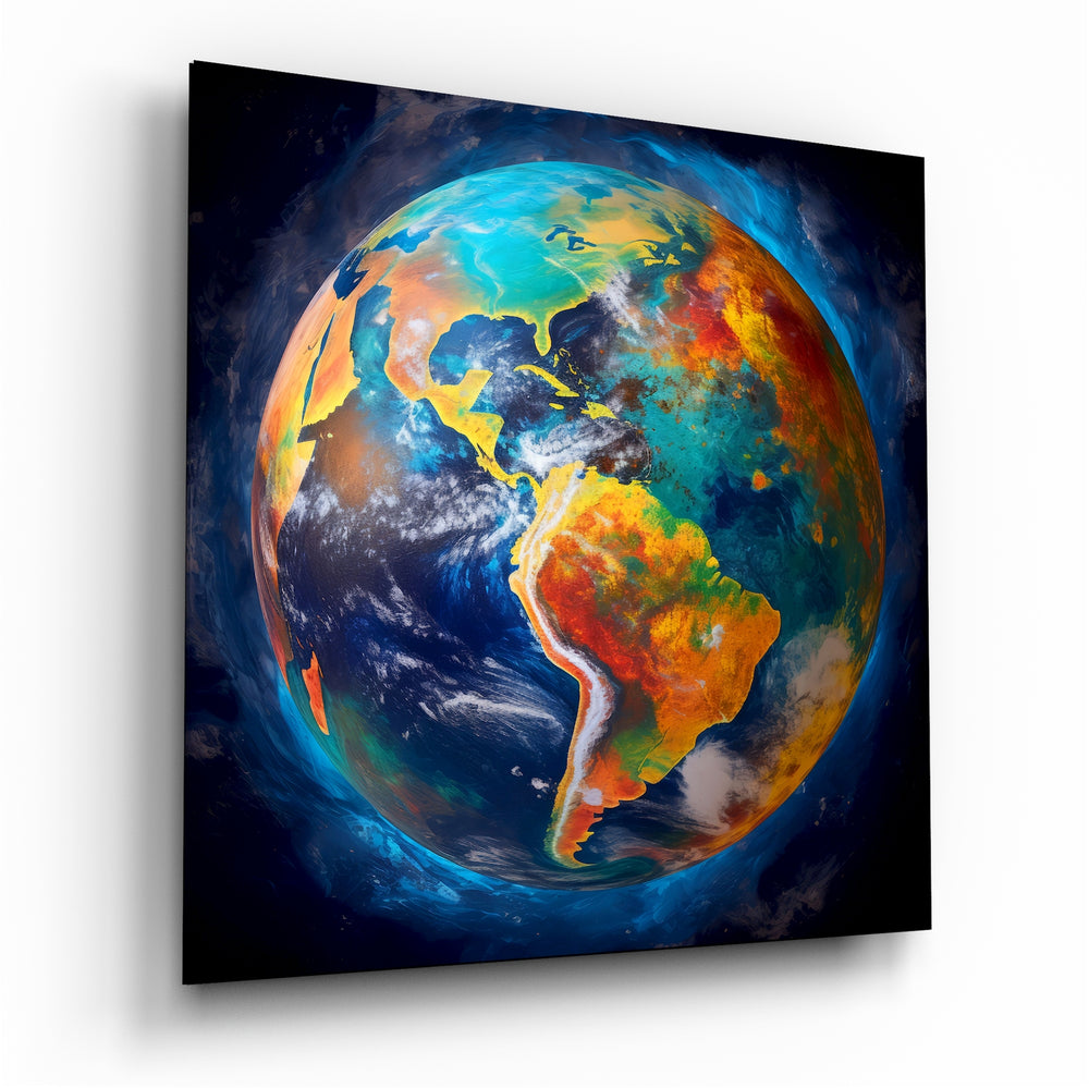 Earth Glass Wall Art|| Designer's Collection.