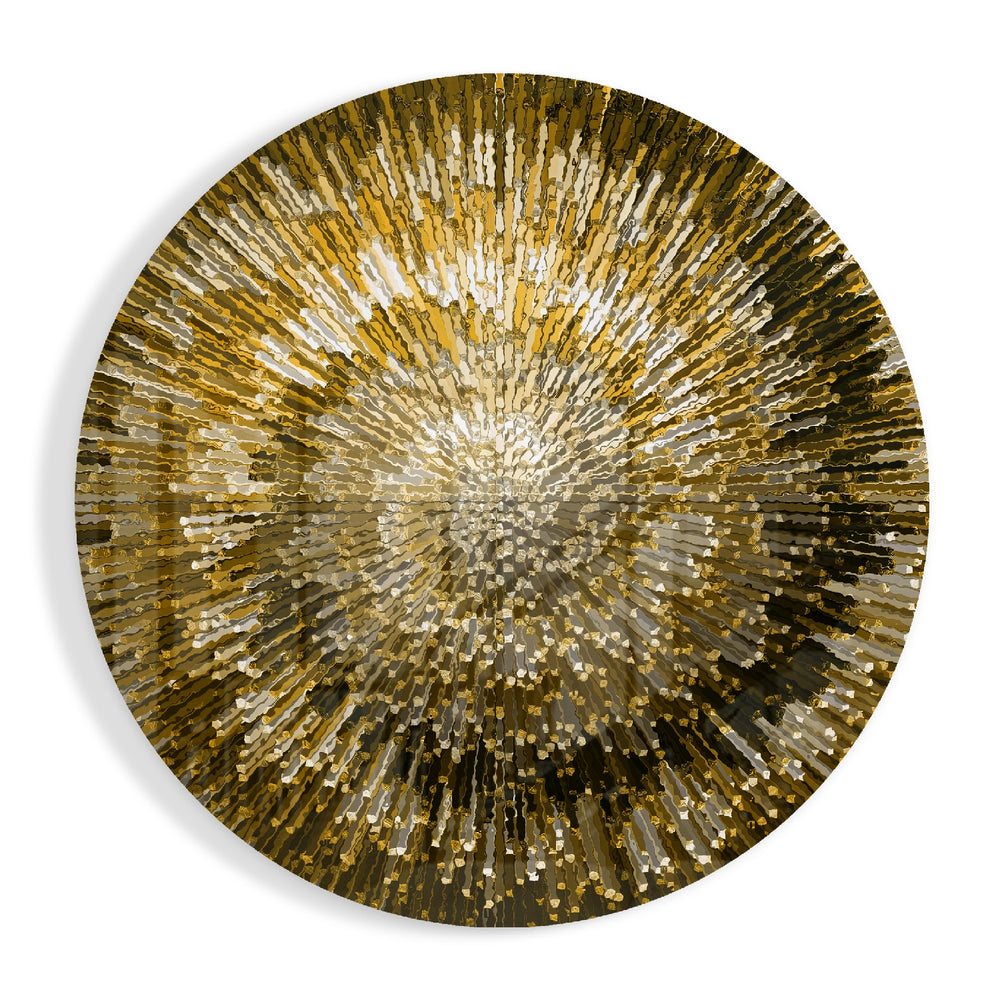 Golden Helix Glass Wall Art.