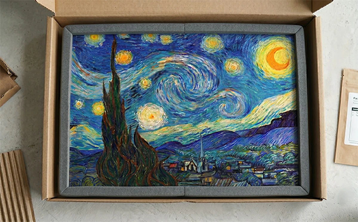 Premium brushed aluminium art unboxing