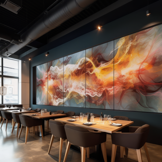 Enhancing Ambiance and Delighting Senses: Elevating Restaurants and Cafes with Glass Wall Art