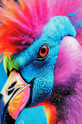 Eklektik Flamingo — Haptik 3D Kabartmalı Baskı