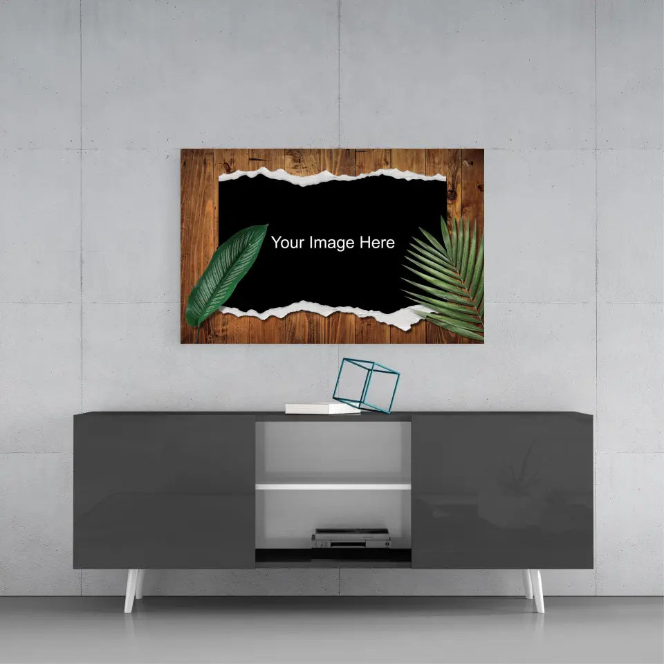 Torn Paper Custom Print on Glass.