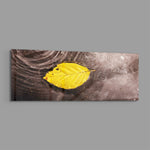 Yellow Leaf Glass Wall Art (36"x14") lifestyle preview E