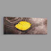Yellow Leaf Glass Wall Art (36"x14") lifestyle preview E