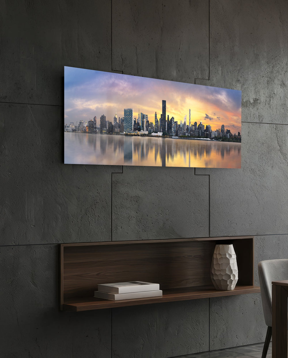 Nyc Glass Wall Art (36"x14") lifestyle preview B