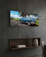 Classic Car Glass Wall Art (36"x14") lifestyle preview B