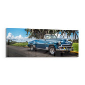Classic Car Glass Wall Art (36"x14") lifestyle preview F