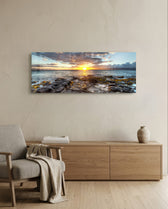 Sunset Glass Wall Art (36"x14") lifestyle preview A
