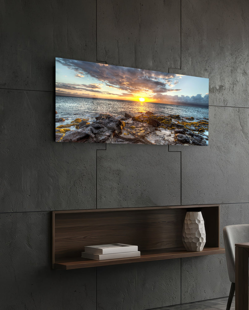 Sunset Glass Wall Art (36"x14") lifestyle preview B