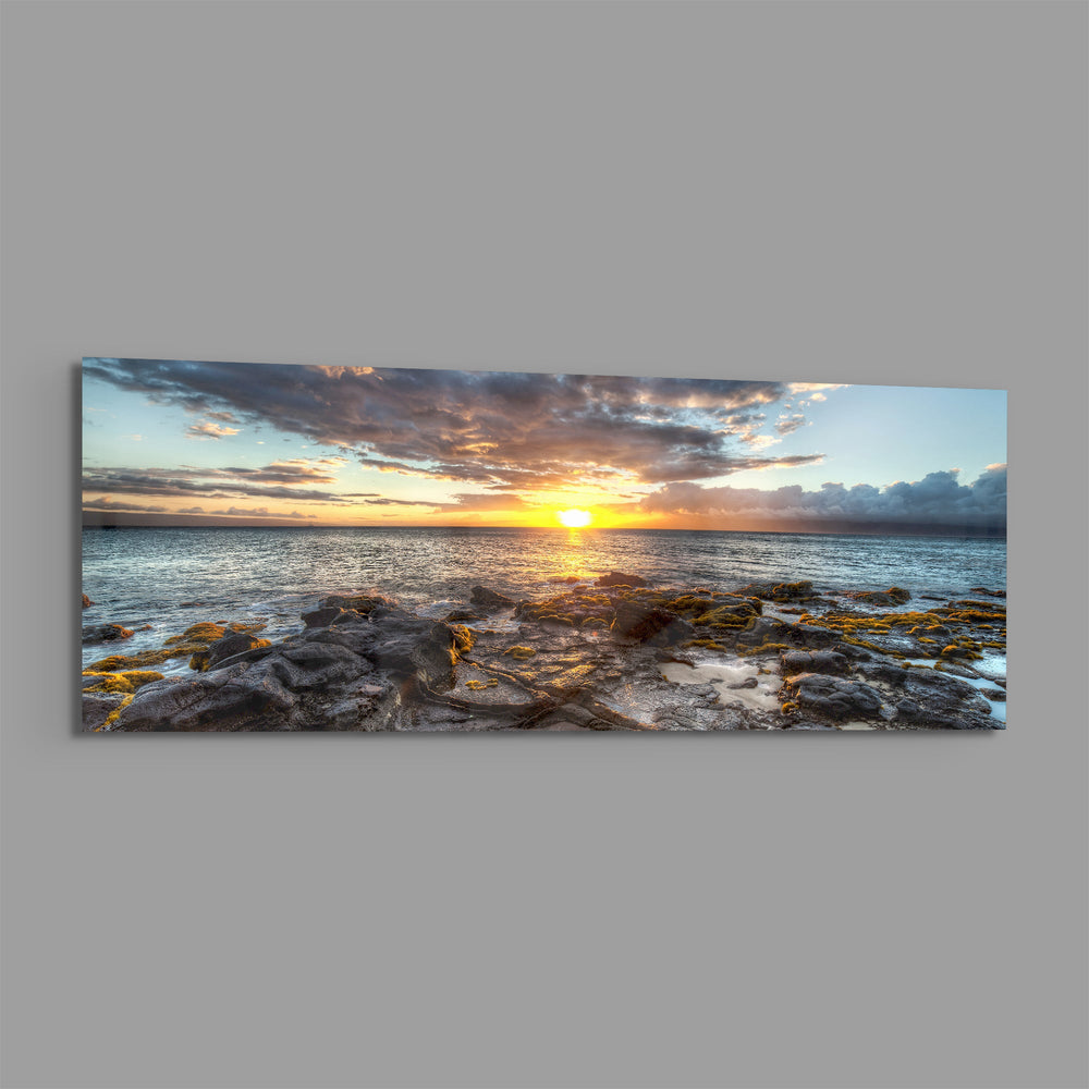 Sunset Glass Wall Art (36"x14") lifestyle preview E