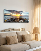 Sunset Glass Wall Art (36"x14")