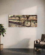Bicycle Glass Wall Art (36"x14") lifestyle preview C