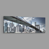 Brooklyn Bridge Glass Wall Art (36"x14") lifestyle preview E