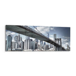 Brooklyn Bridge Glass Wall Art (36"x14") lifestyle preview F