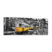 Lisbon Tram Glass Wall Art (36"x14") lifestyle preview F