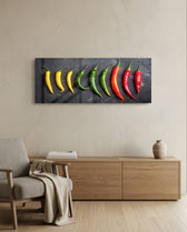 Pepper Glass Wall Art (36"x14") lifestyle preview A