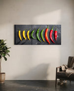 Pepper Glass Wall Art (36"x14") lifestyle preview C