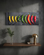 Pepper Glass Wall Art (36"x14") lifestyle preview D