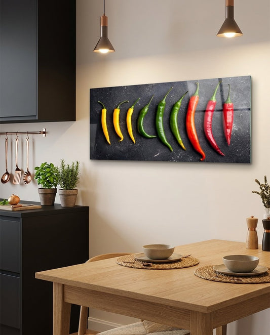 Pepper Glass Wall Art (36"x14")