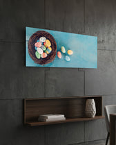 Eggs Glass Wall Art (36"x14") lifestyle preview B