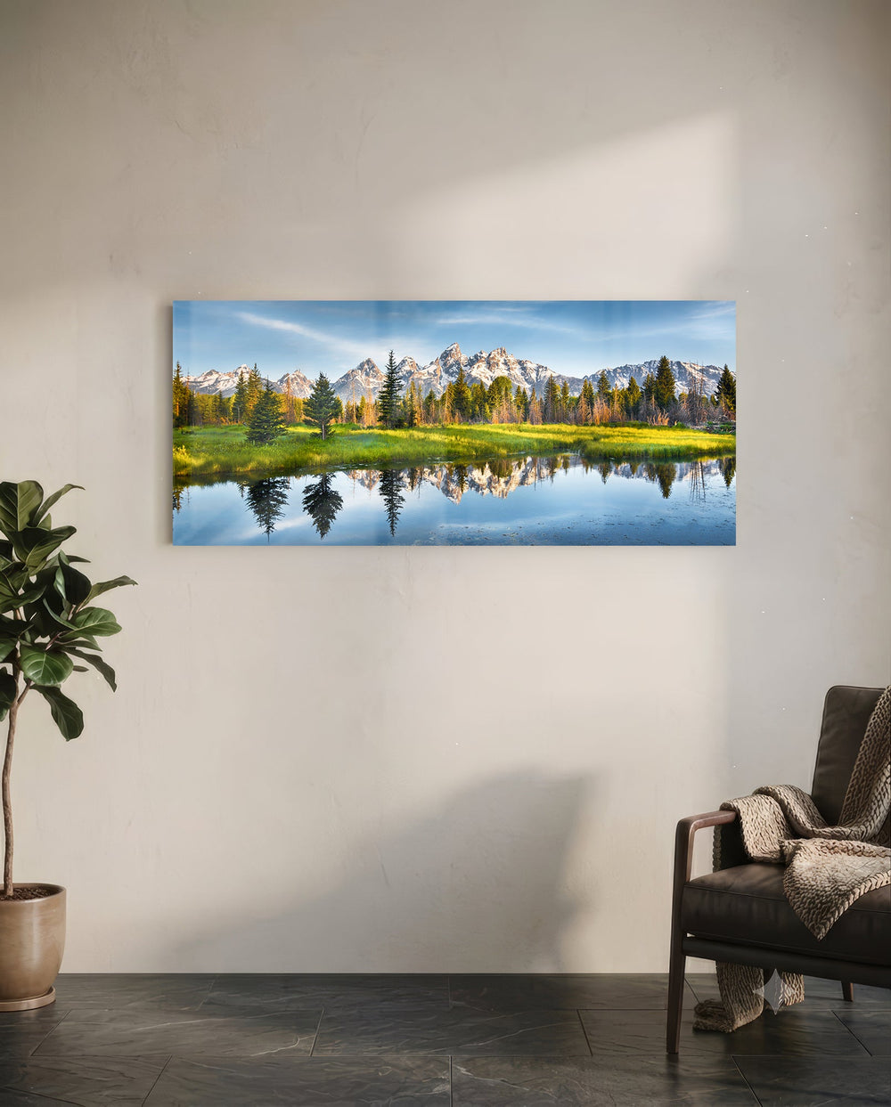 Spring Glass Wall Art (36"x14") lifestyle preview C