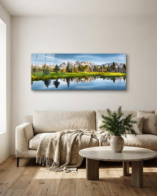 Spring Glass Wall Art (36"x14")