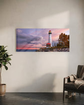 Lighthouse Glass Wall Art (36"x14") lifestyle preview C