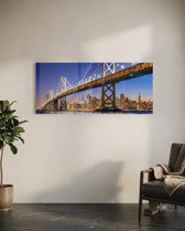 Bridge Glass Wall Art (36"x14") lifestyle preview C