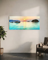 Turquoise Bay Islets Sea Glass Wall Art lifestyle preview C