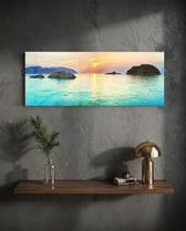 Turquoise Bay Islets Sea Glass Wall Art lifestyle preview D