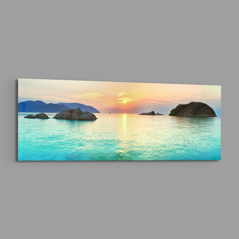 Turquoise Bay Islets Sea Glass Wall Art lifestyle preview E