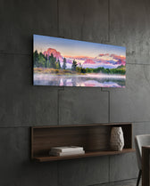 Foggy Mountain Glass Wall Art (36"x14") lifestyle preview B