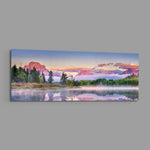Foggy Mountain Glass Wall Art (36"x14") lifestyle preview E