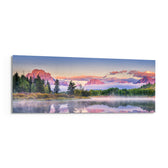 Foggy Mountain Glass Wall Art (36"x14") lifestyle preview F