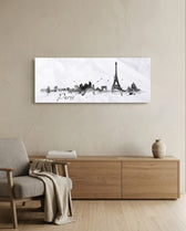 Paris Glass Wall Art (36"x14") lifestyle preview A