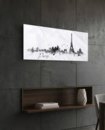 Paris Glass Wall Art (36"x14") lifestyle preview B