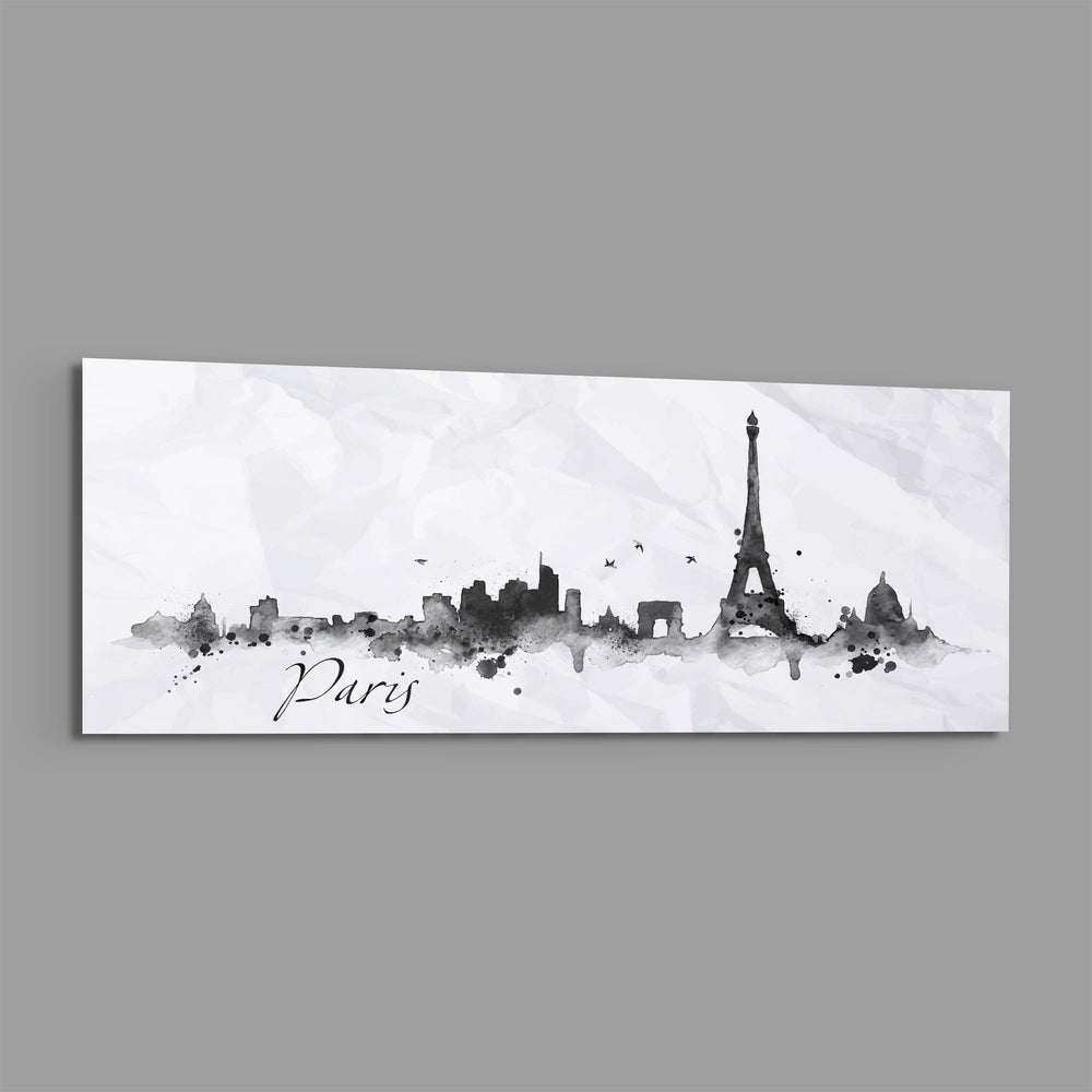 Paris Glass Wall Art (36"x14") lifestyle preview E